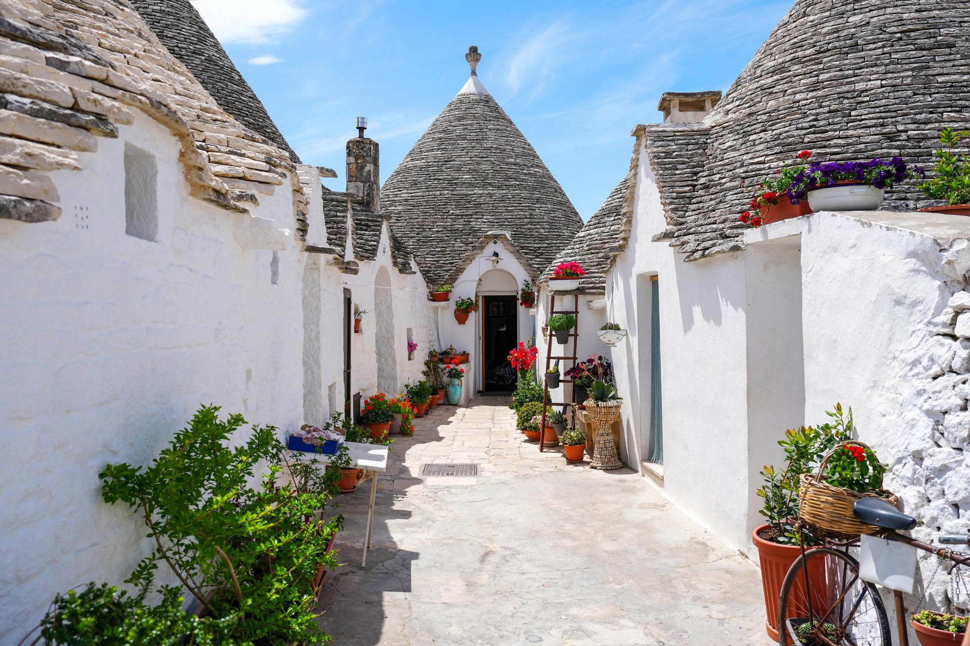 Domki trulli w Alberobello