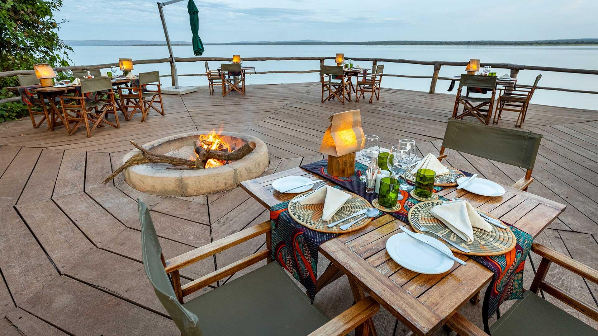 Ruzizi Tented Lodge Deck Dining
