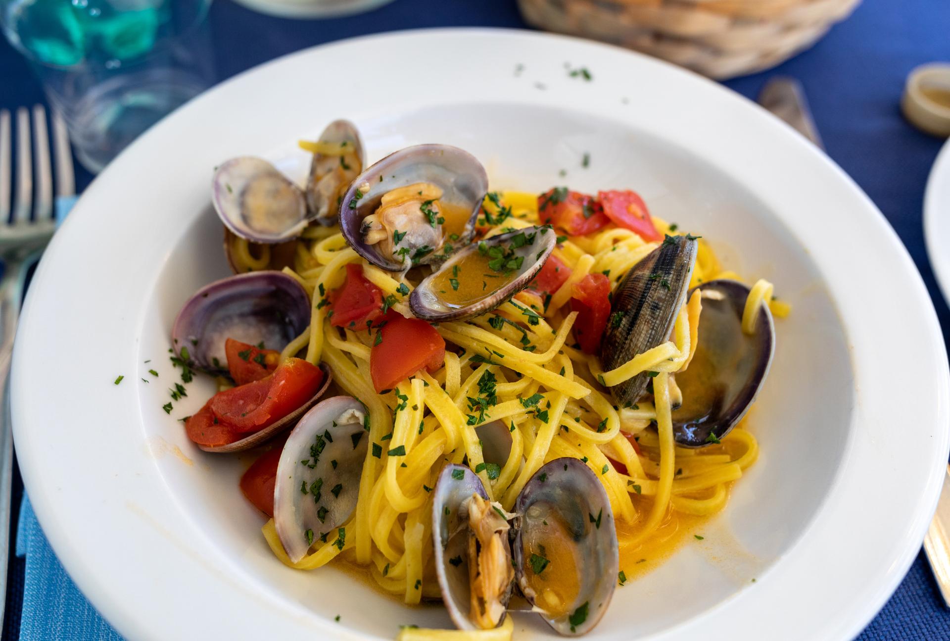 Makaron z owocami morza, Polignano a Mare